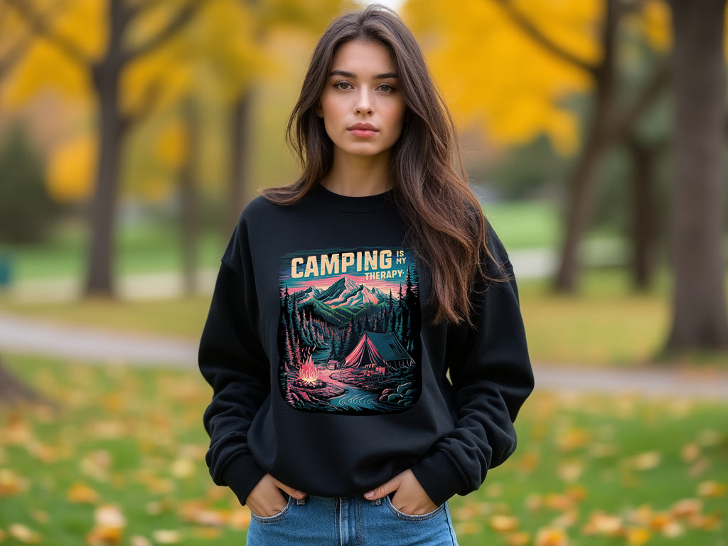 Long-sleeve - Camping Is My Therapy Unisex Sweatshirt - StyleMZ