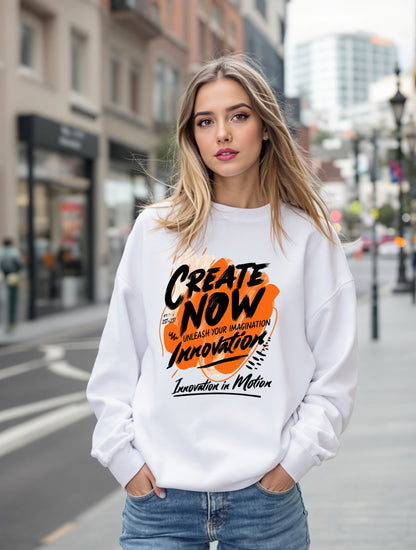 Long-sleeve - Korea -  Create Now Unisex DryBlend® Crewneck Sweatshirt  - StyleMZ