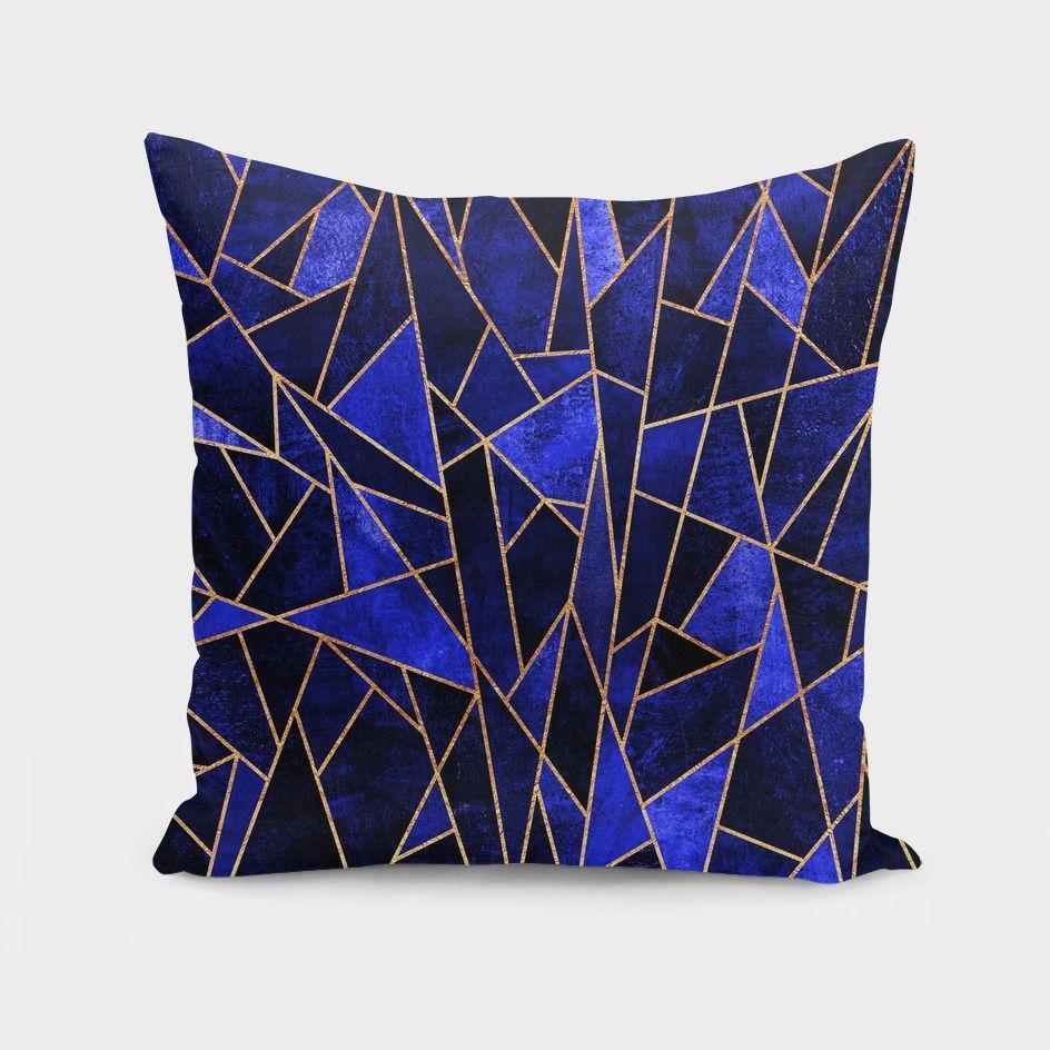 Shattered Sapphire Cushion/Pillow for Stylish Home Decor