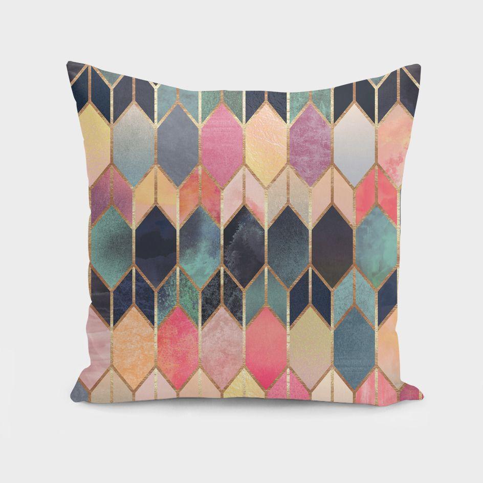 Stained Glass Cushion Pillow for Stylish Home Decor