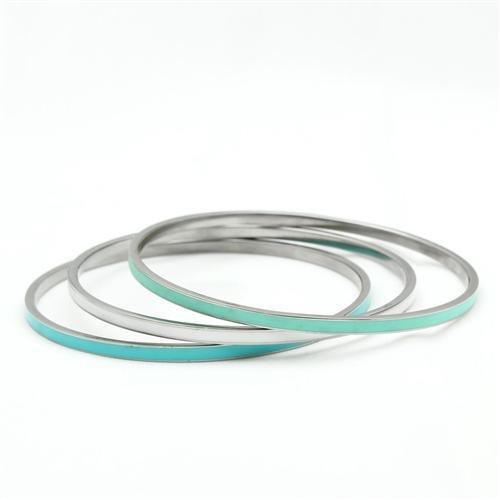 TK242 - High Polished Stainless Steel Bangle Without Stone