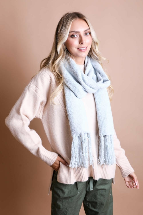 Ultra-Soft Boucle Tassel Scarf - Stylemz