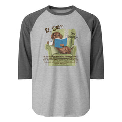 Korea - A seriously happy moment 3/4 sleeve raglan shirt  - StyleMZ