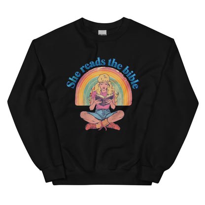 Korea -  She reads the bible Unisex Sweatshirt  - StyleMZ