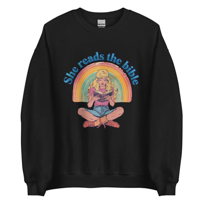 Korea -  She reads the bible Unisex Sweatshirt  - StyleMZ