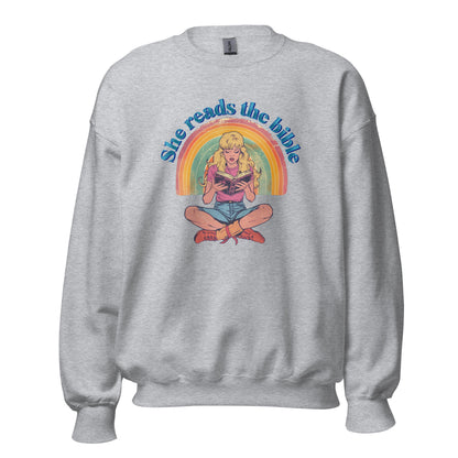 Korea -  She reads the bible Unisex Sweatshirt  - StyleMZ