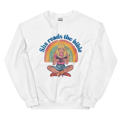 Korea -  She reads the bible Unisex Sweatshirt  - StyleMZ