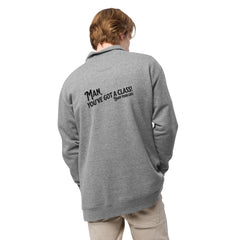 Man, you've got a class Unisex fleece embroidery pullover  - Korea  - StyleMZ