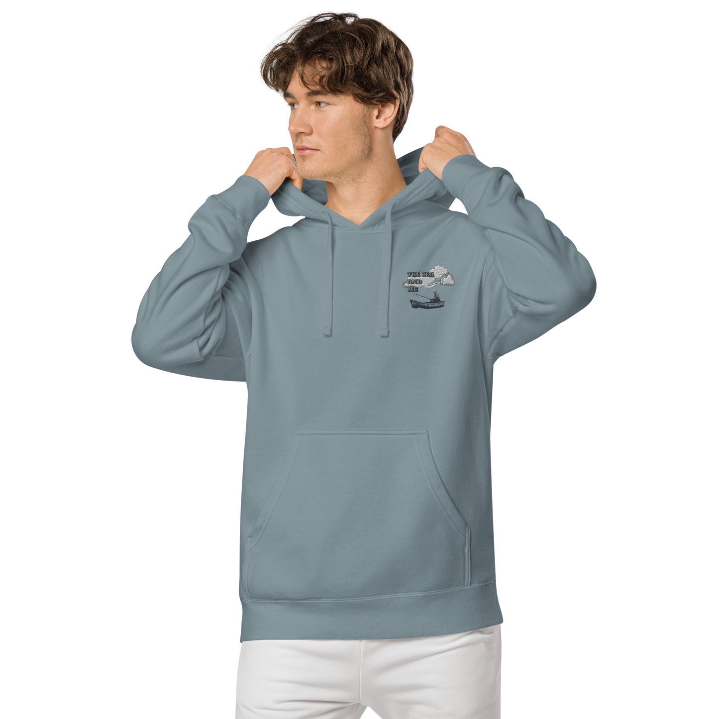 Korea -  The sea and me Unisex pigment-dyed hoodie  - StyleMZ