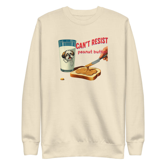 Can't resist peanut butter Unisex Premium Sweatshirt  - Korea  - StyleMZ