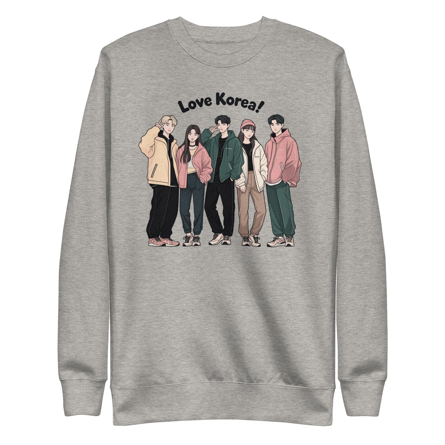 Love Korea Unisex Premium Sweatshirt  - Korea  - StyleMZ