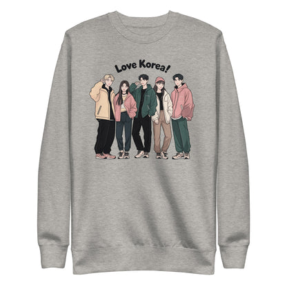 Love Korea Unisex Premium Sweatshirt  - Korea  - StyleMZ