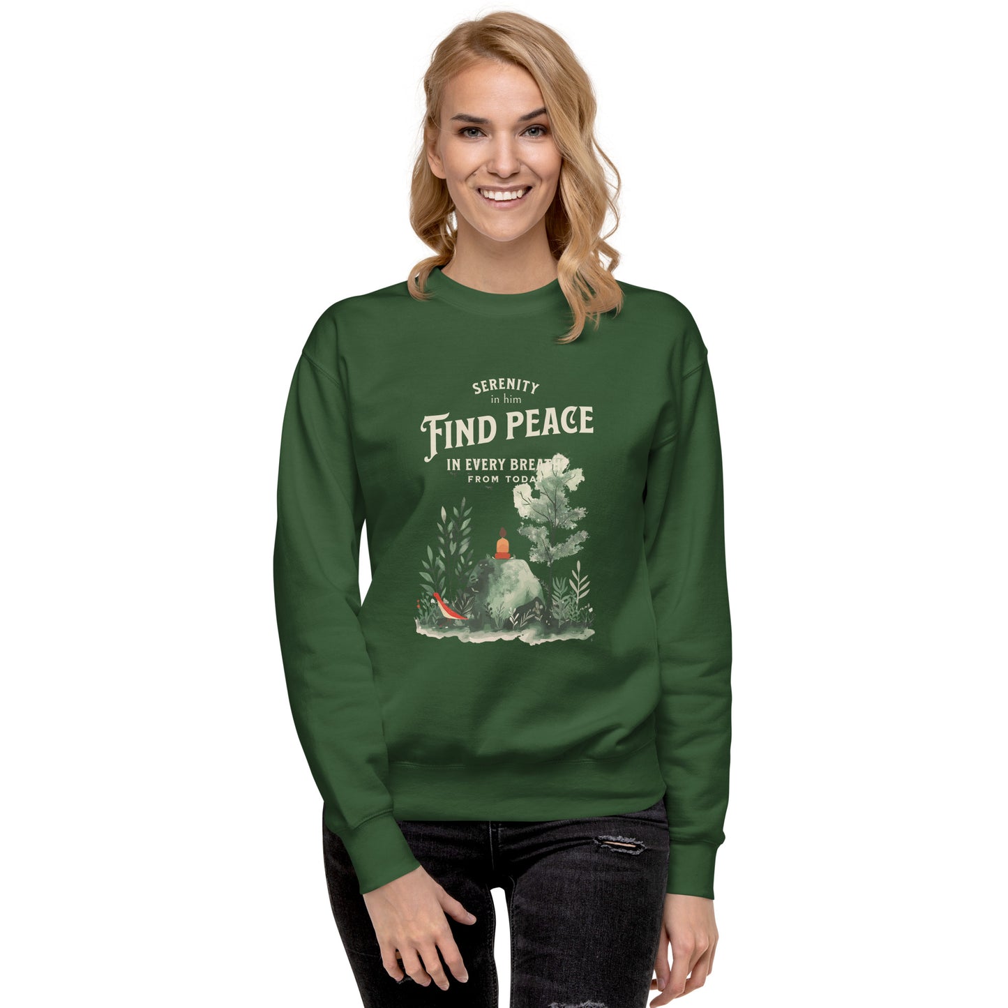 In him find peace Unisex Premium Sweatshirt - StyleMZ