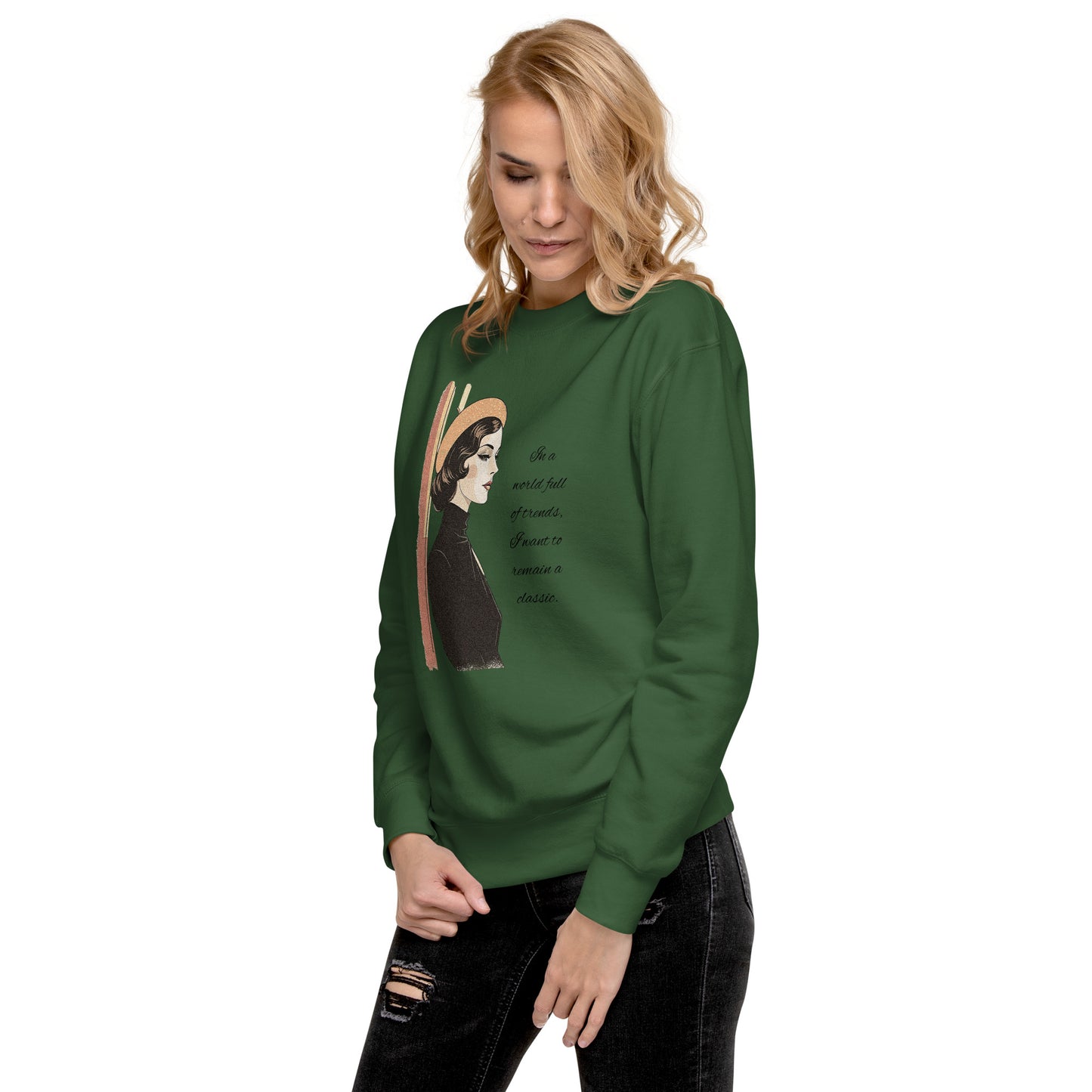 I want to remain a classic Unisex Premium Sweatshirt  - Korea  - StyleMZ