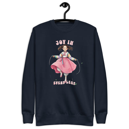 Joy in every leap Unisex Premium Sweatshirt  - Korea  - StyleMZ