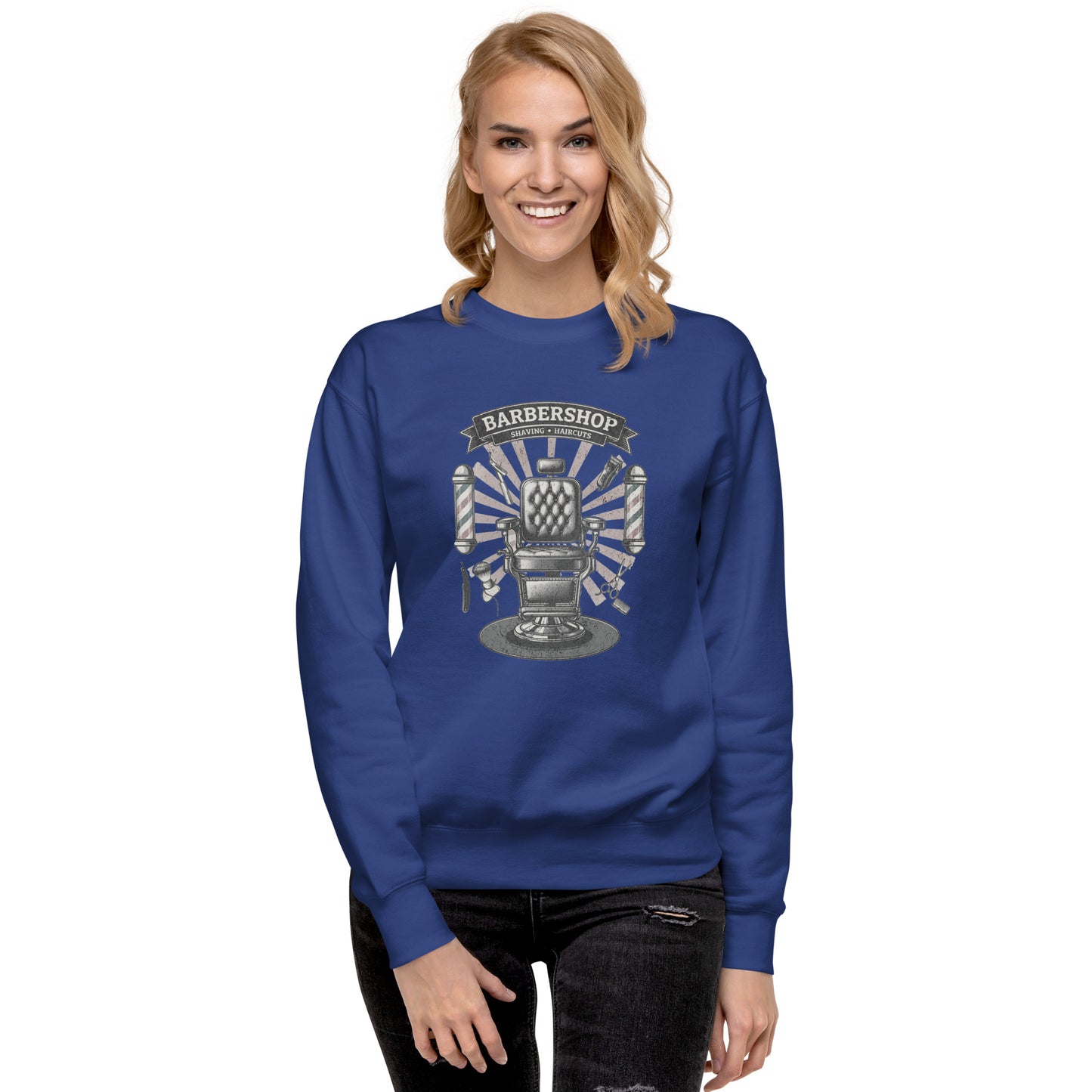 Barbershop Unisex Premium Sweatshirt - StyleMZ