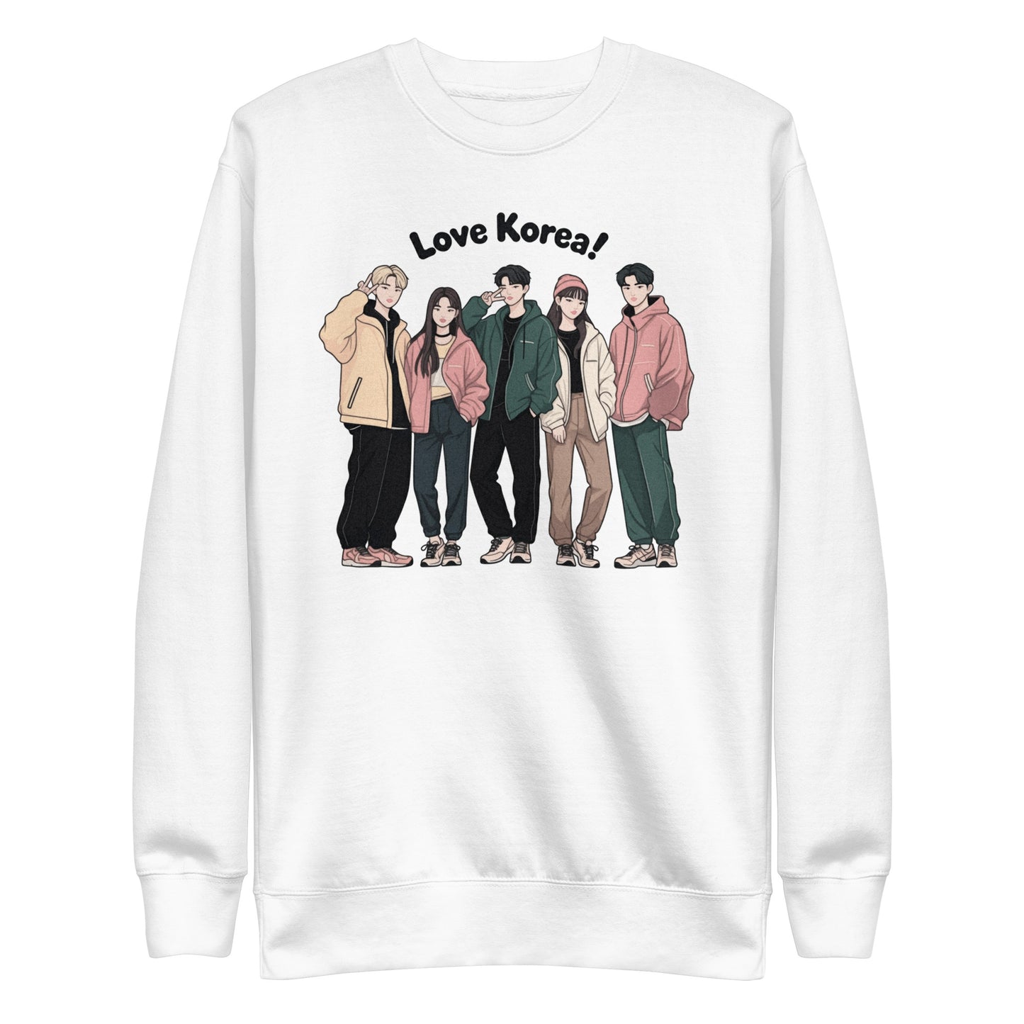 Love Korea Unisex Premium Sweatshirt  - Korea  - StyleMZ