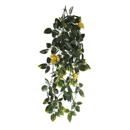 UV Resistant Hanging Artificial Yellow Flowering Foliage 60cm