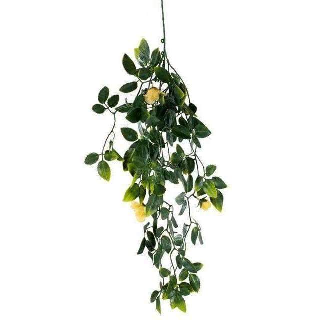 UV Resistant Hanging Artificial Yellow Flowering Foliage 60cm