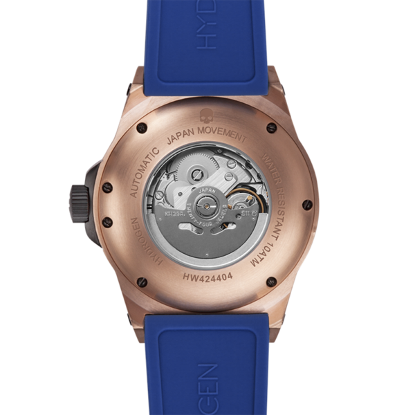 Vento Blue Rose Gold Watch with Blue Silicone Strap