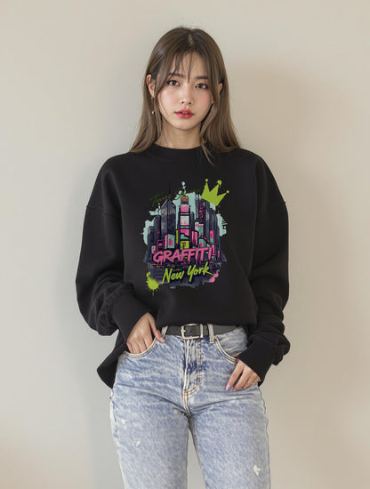 Long-sleeve - Graffiti New York  Unisex Heavy Blend™ Crewneck Sweatshirt - StyleMZ