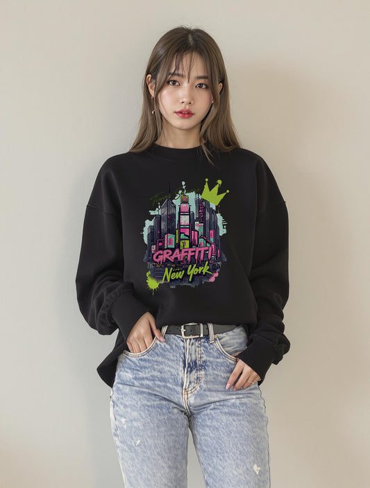 Graffiti New York Unisex Heavy Blend™ Crewneck Sweatshirt - StyleMZ - Stylemz