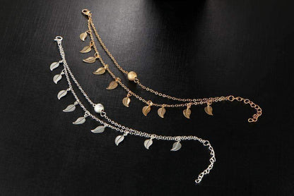 Double Layer Feather Anklet - Stylemz