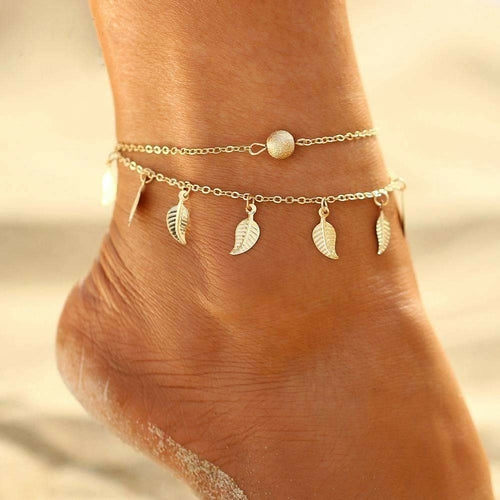 Double Layer Feather Anklet - Stylemz