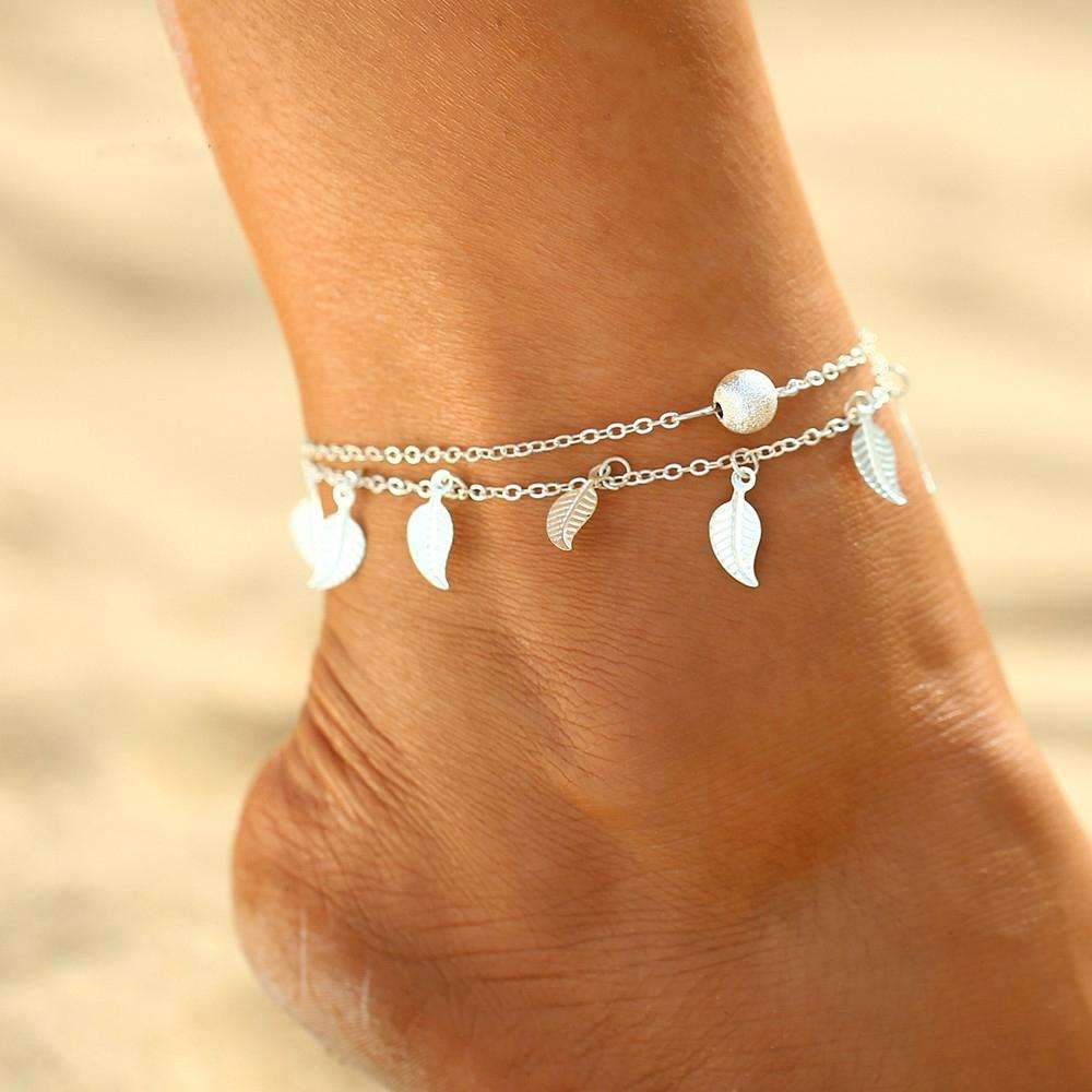 Double Layer Feather Anklet - Stylemz