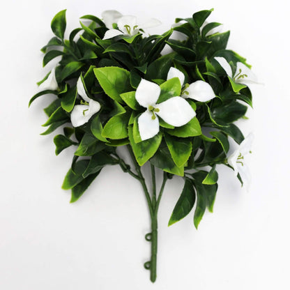 White Flowering Jasmine Artificial Stem 30cm for Elegant Decor