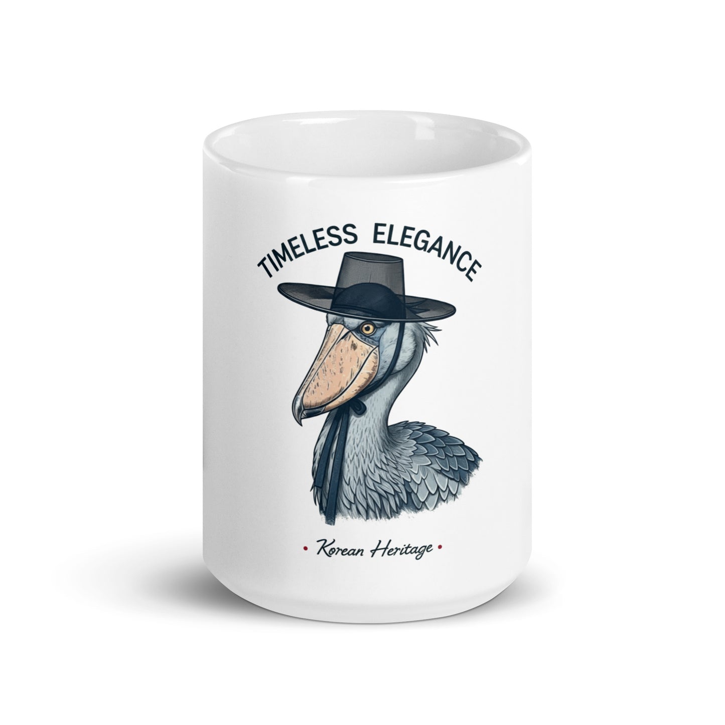 Mr. Shoebill, Korean Heritage White glossy mug  - Korea  - StyleMZ