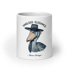 Mr. Shoebill, Korean Heritage White glossy mug  - Korea  - StyleMZ