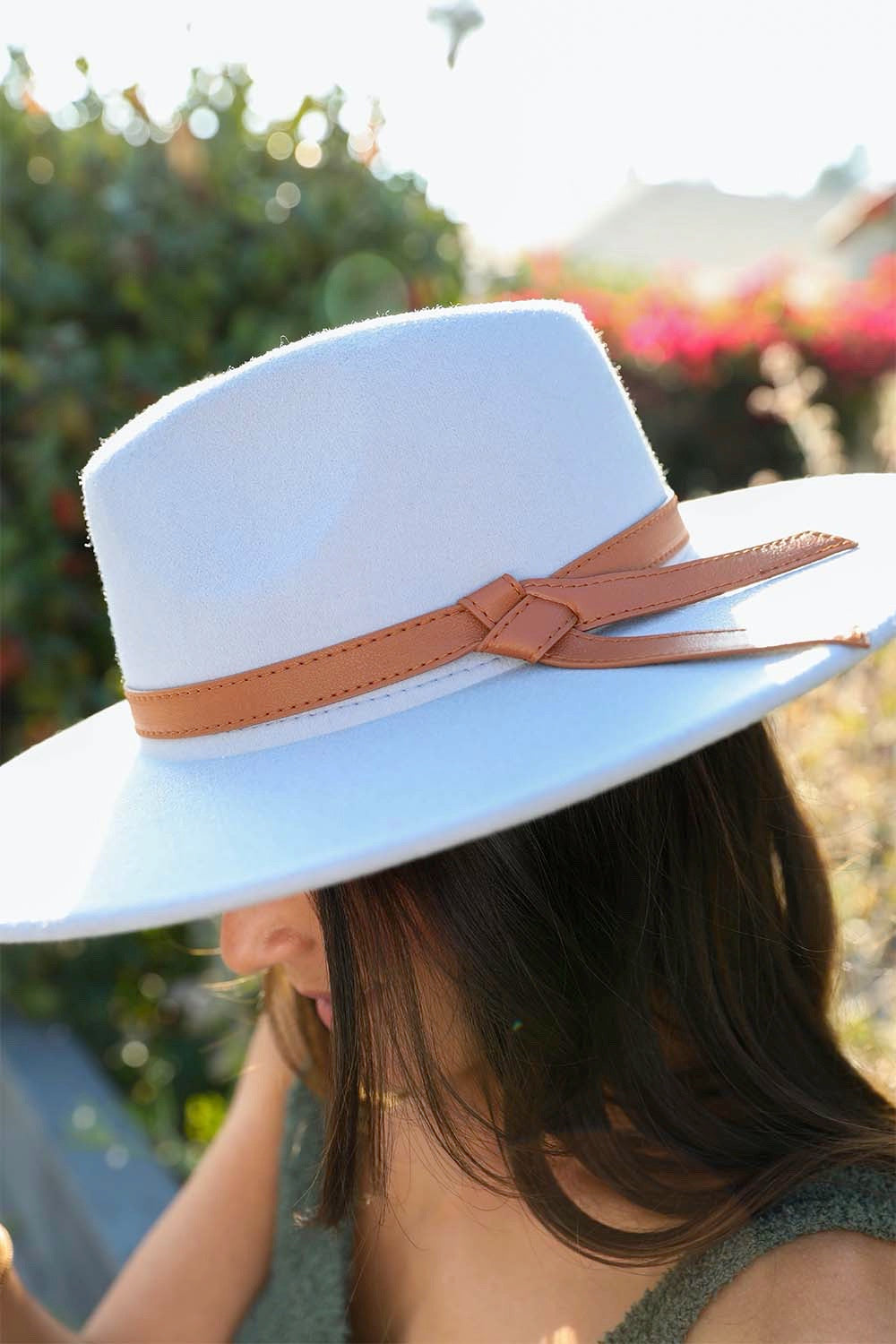 Wide Brim Leather Ribbon Bolero Hat for Stylish Sun Protection