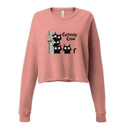 Curiosity Crew Crop Sweatshirt  - Korea  - StyleMZ