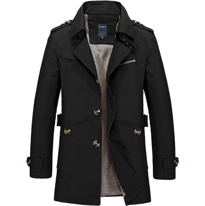 Mens Classic Trench Coat in Multiple Stylish Colors