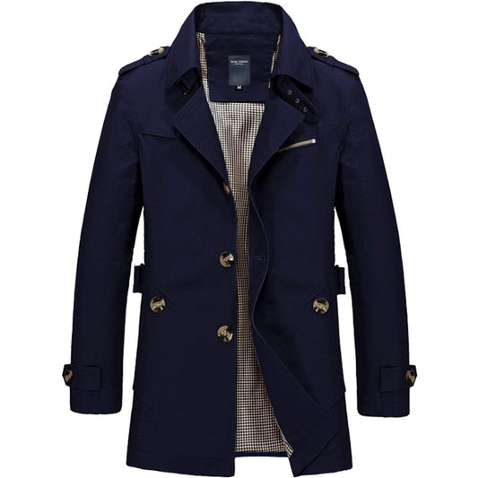 Mens Classic Trench Coat in Multiple Stylish Colors