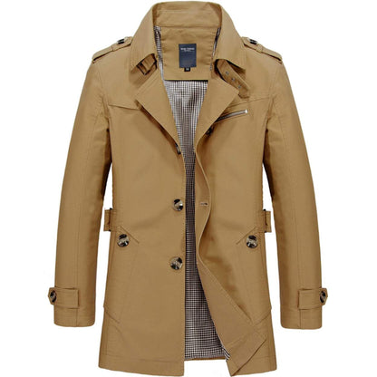 Mens Classic Trench Coat in Multiple Stylish Colors