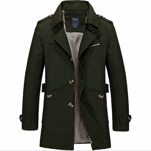 Mens Classic Trench Coat in Multiple Stylish Colors