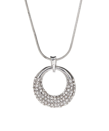 Karen "Pure" Necklace with Crystal Pendant in 18k Gold