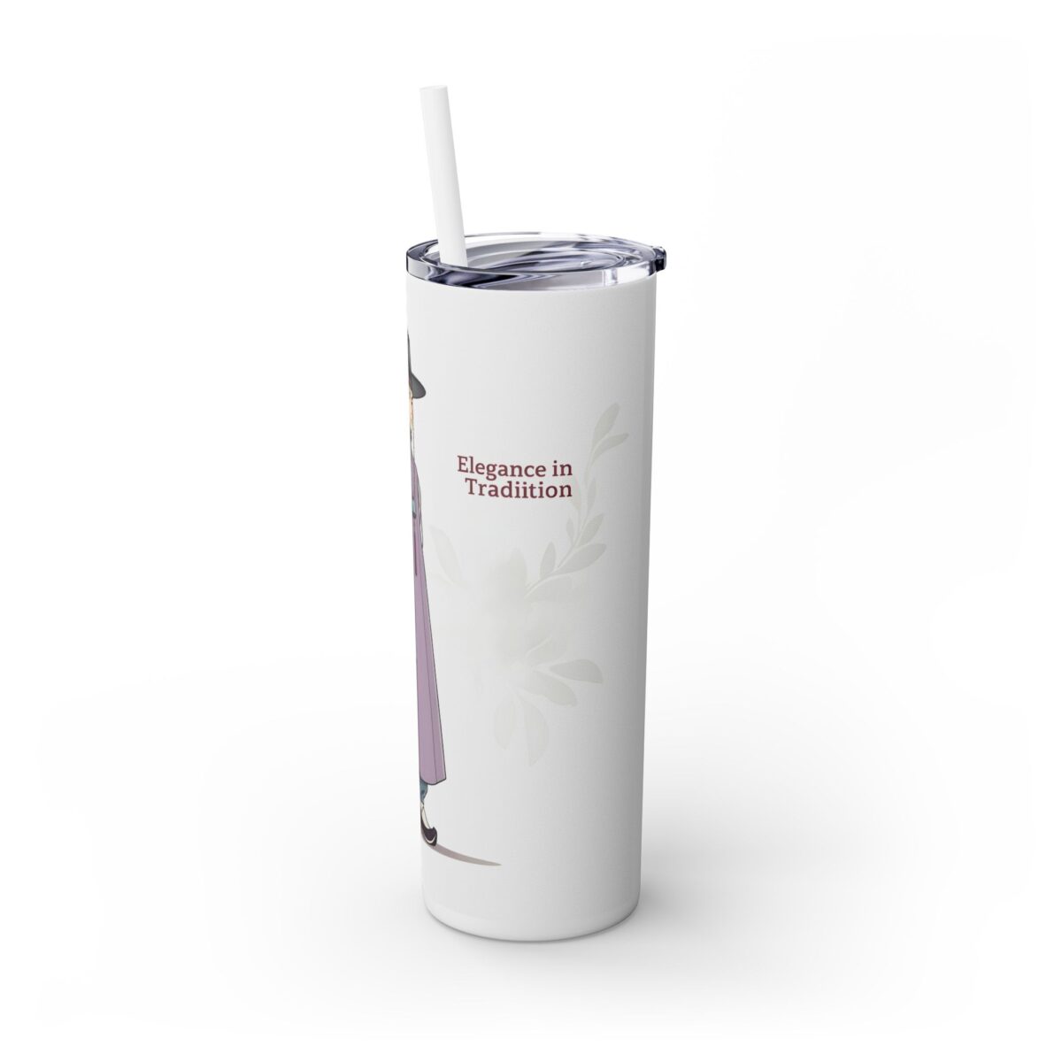 Elegance in tradition Skinny Tumbler with Straw, 20oz - Image 4