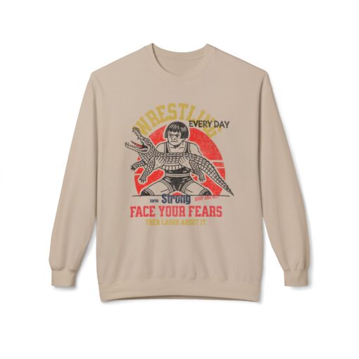 Face your fears Unisex Midweight Softstyle Fleece Crewneck Sweatshirt - Image 5