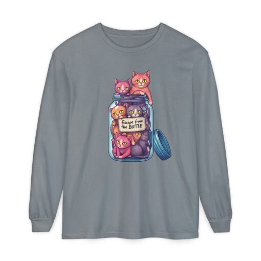 Escape from the bottle Unisex Garment-dyed Long Sleeve T-Shirt - Image 53