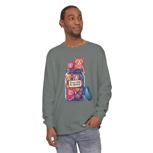 Escape from the bottle Unisex Garment-dyed Long Sleeve T-Shirt - Image 39