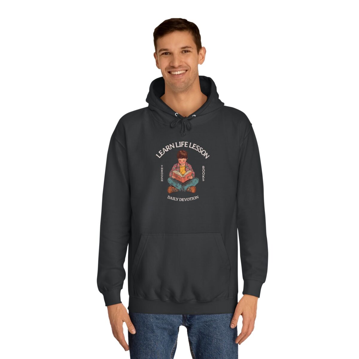 Through books Unisex College Hoodie - Image 7