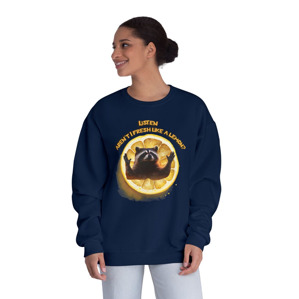 Lemonish racoon Unisex NuBlend® Crewneck Sweatshirt - Image 20