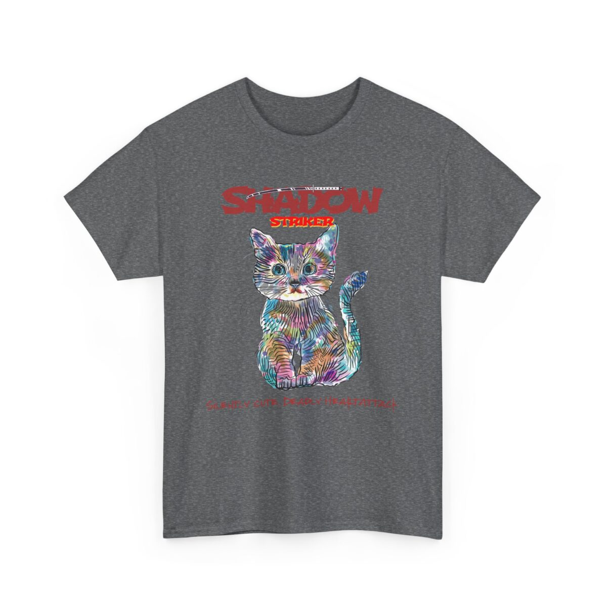 Shadow Cat Unisex Heavy Cotton Tee – Silently Cute, Deadly Design - Image 19