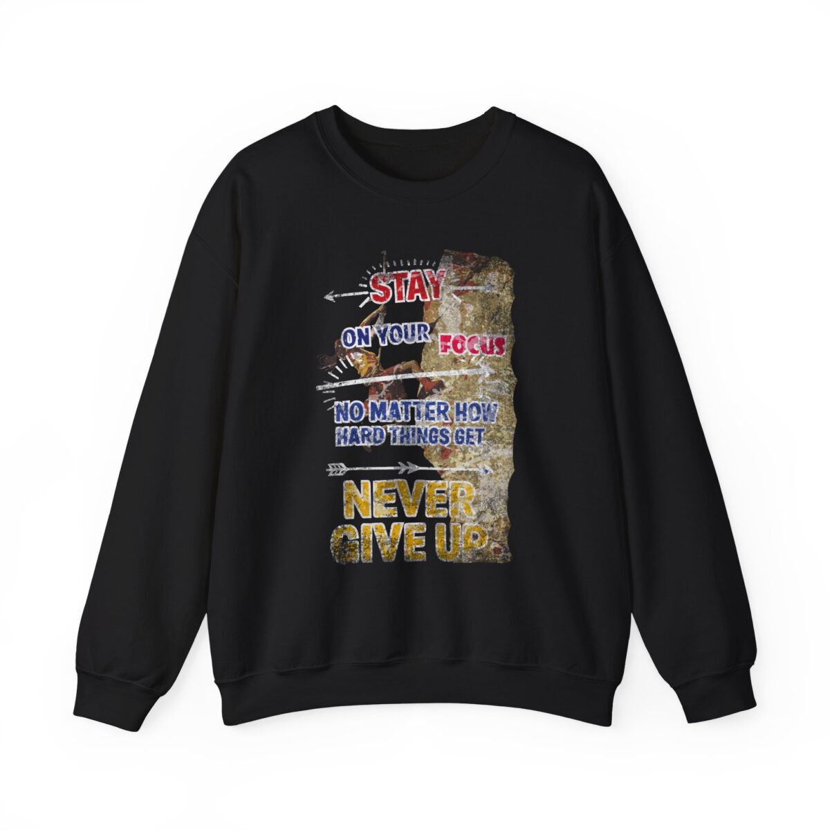 Never give up Unisex Heavy Blend™ Crewneck Sweatshirt