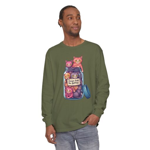 Escape from the bottle Unisex Garment-dyed Long Sleeve T-Shirt - Image 43