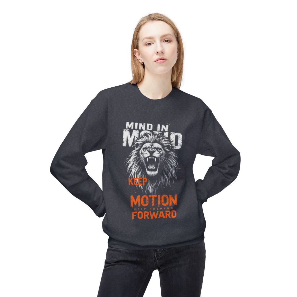 Keep pushing forward Unisex Midweight Softstyle Fleece Crewneck Sweatshirt - Image 7