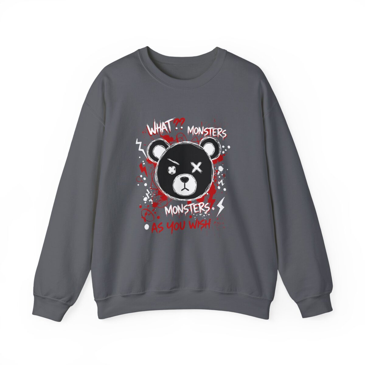 What! monsters as you wish Unisex Heavy Blend™ Crewneck Sweatshirt - Image 13